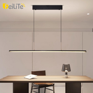 Custom Lighting Modern Bar Counter Dinner Room Hotel Led Chandelier 1200mm 48w Linear Pendant Light