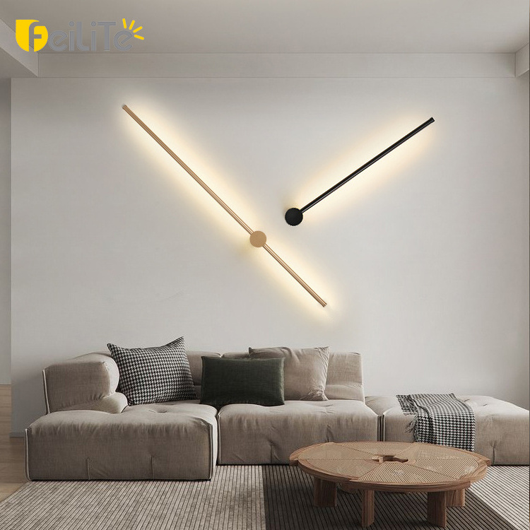 Nordic Style Home Decorative Living Room Bedroom Lighting Aluminum Modern 12w 16w 20w 24w 28w Long Led Wall Lamps