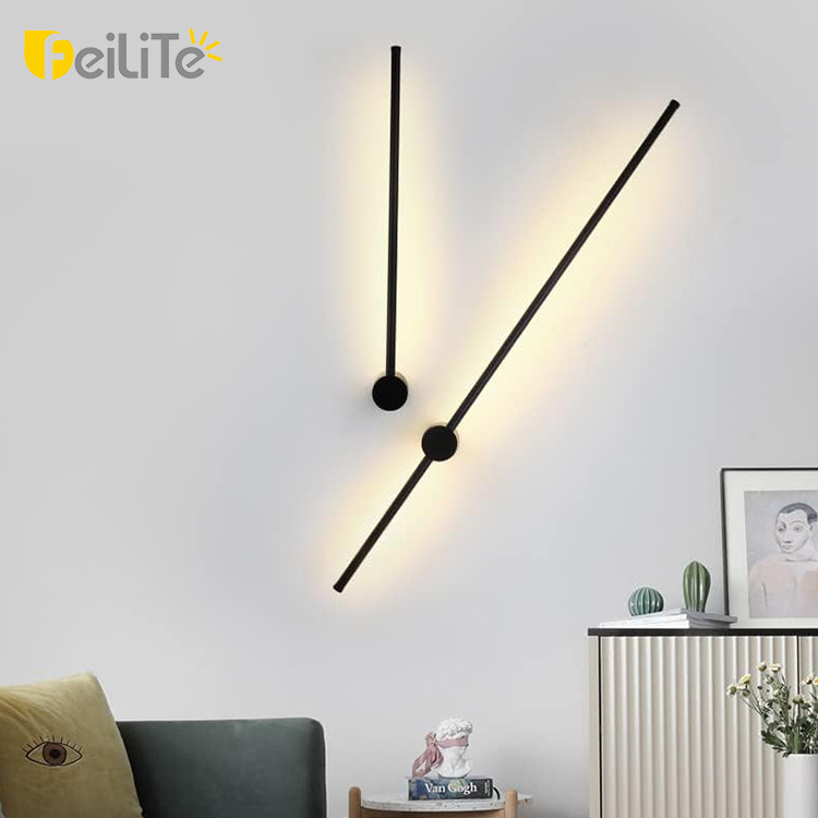 Nordic Style Home Decorative Living Room Bedroom Lighting Aluminum Modern 12w 16w 20w 24w 28w Long Led Wall Lamps