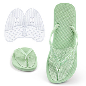 Self-Adhesive Silicone Gel Forefoot Cushions Grip Pads Non Slip Pain Relief Sandal Insoles for Thong Slipper Protectors