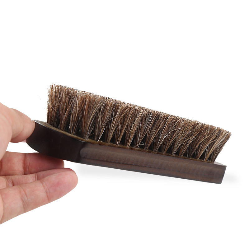 Hot Sale Horsehair Shoe Brush 17cm Wood brush for Shoe Cleaning for Boots & Other Leather Care Shoe Shine Tools