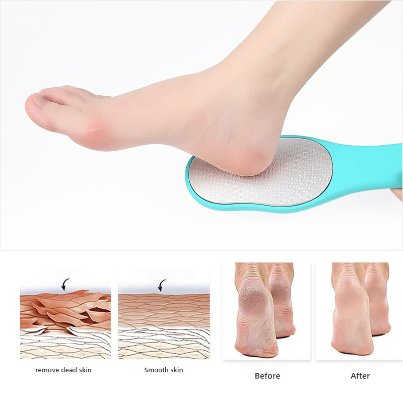 Professional Stainless Steel Pedicure Rasp Foot File Cracked Skin Corns Callus Remover for Extra Smooth and Beauty Foot