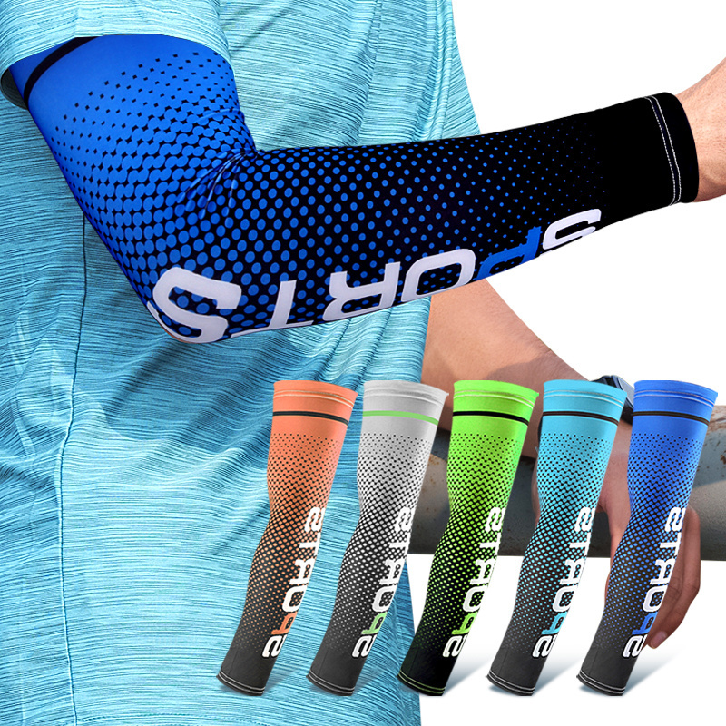 Sun Protection Arm Sleeves Cooling Sports Compression Athletic Sleeves for Basketball Running Cycling Golfing Outdoor Sports