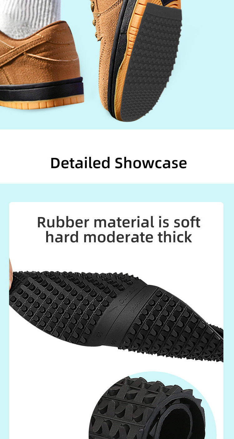 Shoe Repair Replacement for Leather Shoes Sports Shoes Boots Durable Rubber Half Sole Raised Grain Repair Sole Pad