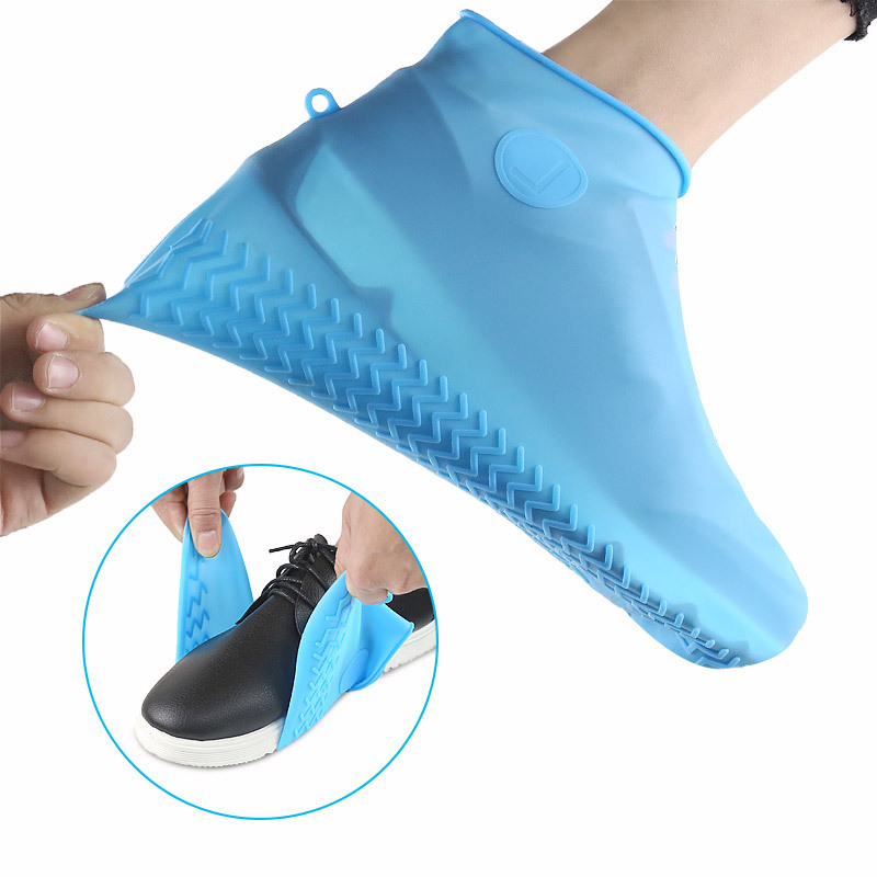 Silicone Waterproof Shoe Covers for Rain Non-slip Durable and Reusable Shoe Protectors Covers for Men Women and Kids Unisex