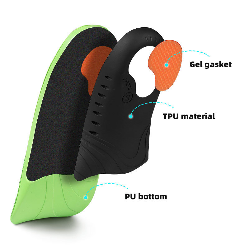 PU removable insole sport Shoe Inserts Half Insole for Plantar Fasciitis Arch Support Heel Spur Pain Relief Flat Feet