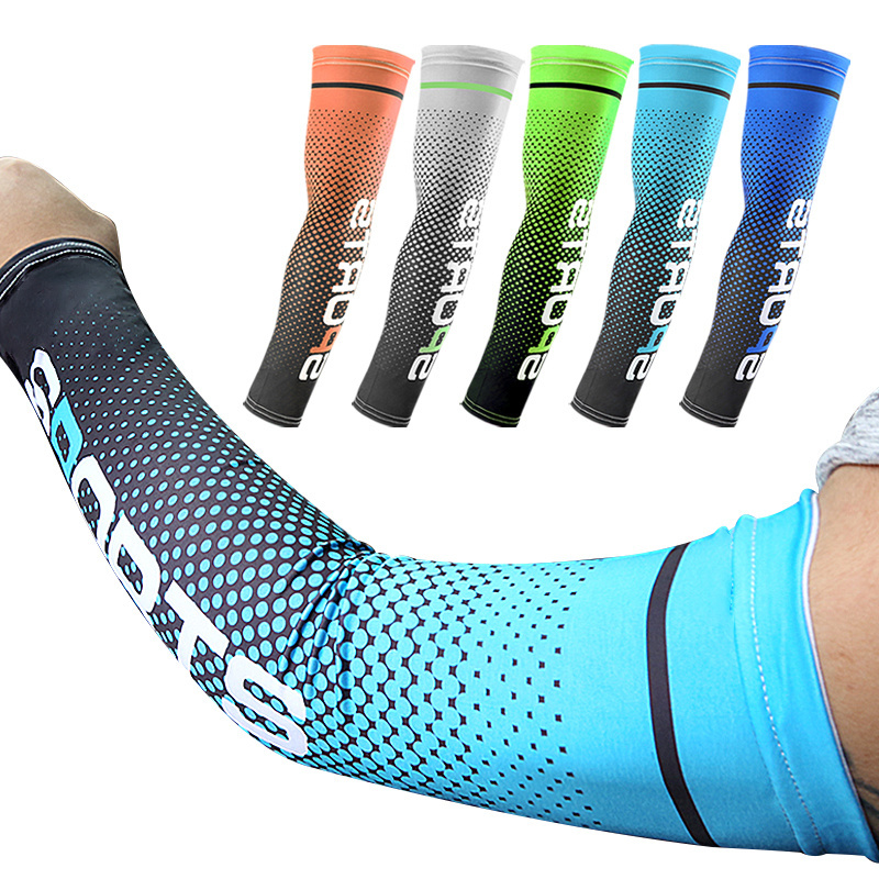 Sun Protection Arm Sleeves Cooling Sports Compression Athletic Sleeves for Basketball Running Cycling Golfing Outdoor Sports