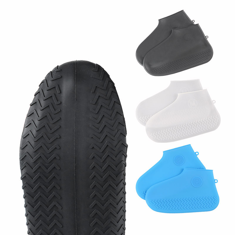 Silicone Waterproof Shoe Covers for Rain Non-slip Durable and Reusable Shoe Protectors Covers for Men Women and Kids Unisex