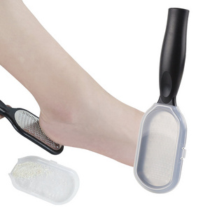 Stainless steel foot scraper with lid foot grinding device Foot rubbing board for removing dead skin and calluses