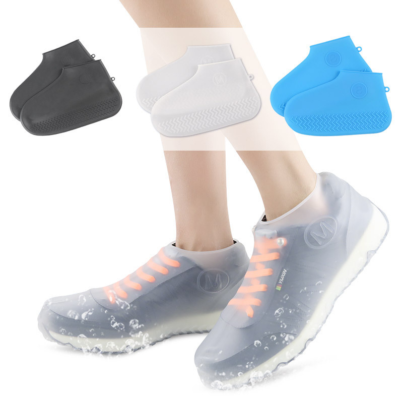 Silicone Waterproof Shoe Covers for Rain Non-slip Durable and Reusable Shoe Protectors Covers for Men Women and Kids Unisex