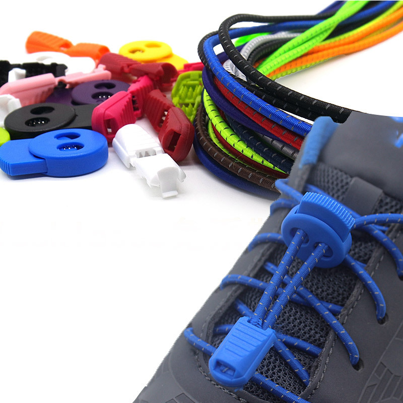 Elastic No Tie Shoelaces One Size Fits All for Kids and Lazy Round latex silk Lace