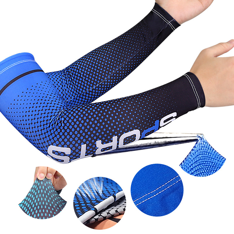 Sun Protection Arm Sleeves Cooling Sports Compression Athletic Sleeves for Basketball Running Cycling Golfing Outdoor Sports