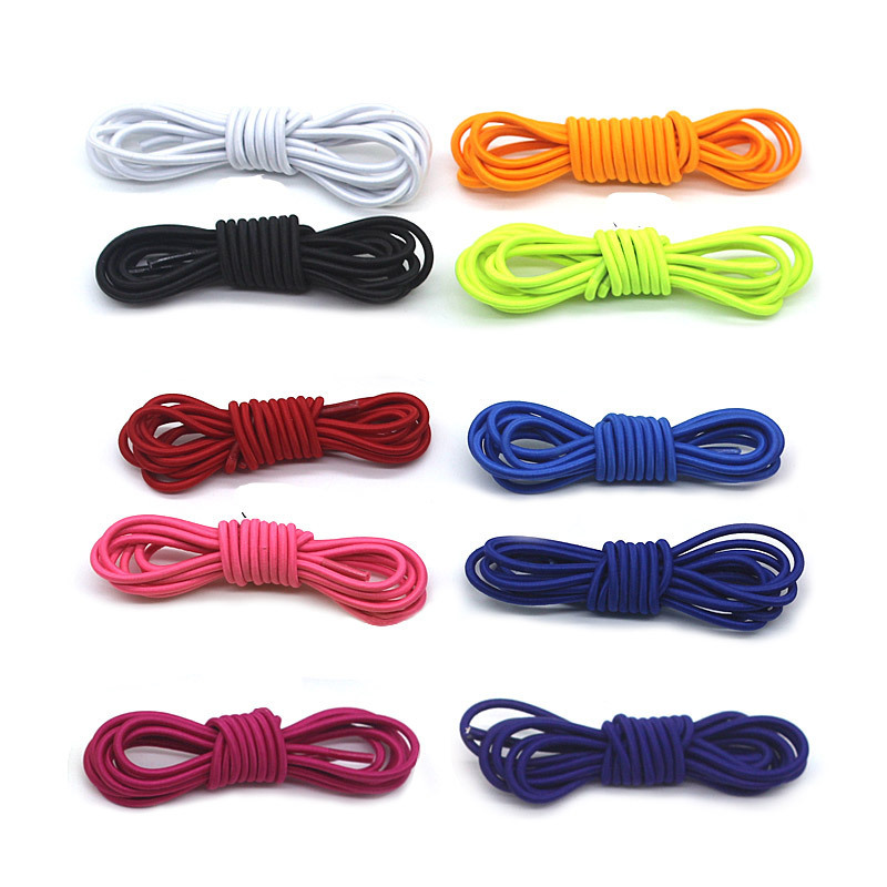 Elastic No Tie Shoelaces One Size Fits All for Kids and Lazy Round latex silk Lace