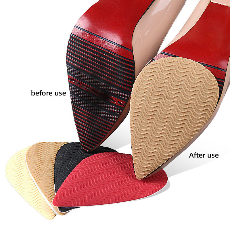 Sole Protector Stickers for High Heel Shoes Self Adhesive Silicone Non-Slip Shoes Cover Bottoms Non-Slip Shoe Sole Pads