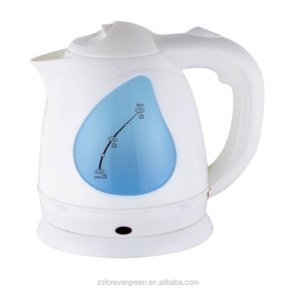 Plastic handle small electric kettle 1.5L electric teapot warmer