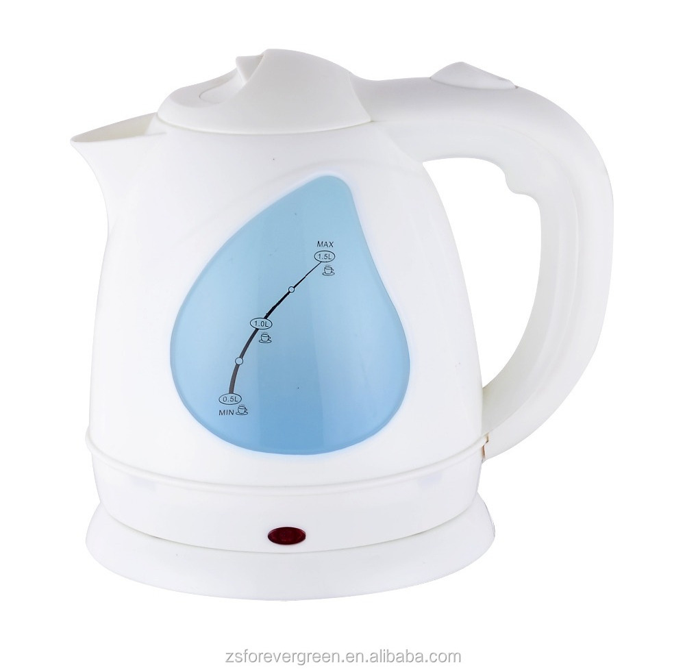 Plastic handle small electric kettle 1.5L electric teapot warmer