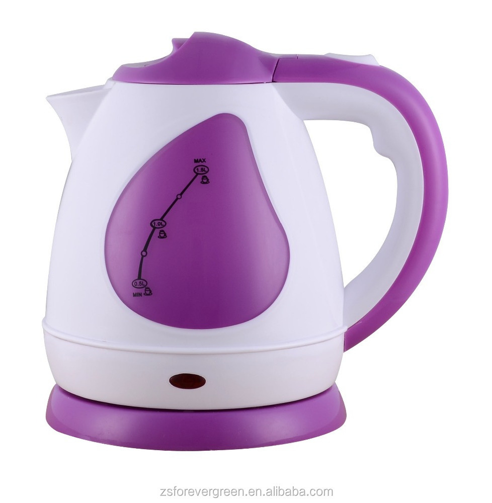 Plastic handle small electric kettle 1.5L electric teapot warmer