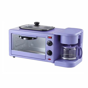 Multifunctional Electric 3 In 1 Toaster Oven Waffle Sandwich Hamburger Makers Machine 3 In One Breakfast Maker