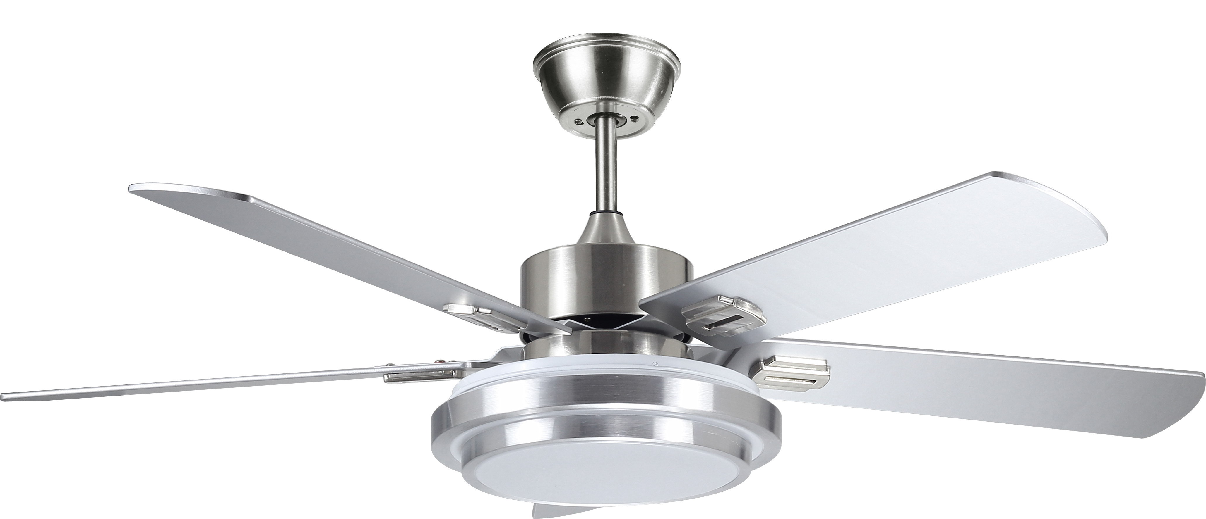 Stainless Steel Straight Blade Fan Light 48 Inch pure copper motor household living room dining room ceiling fan