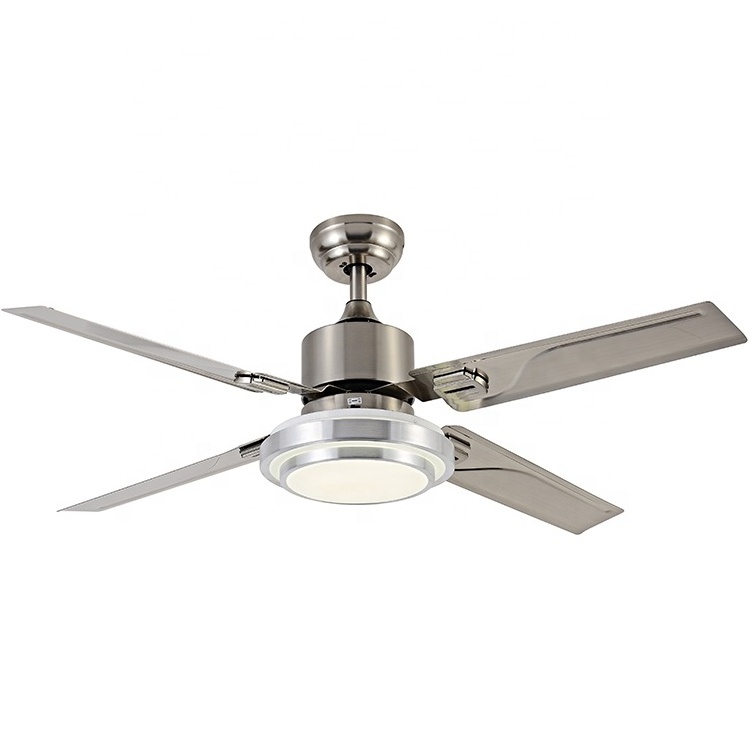 Stainless Steel Straight Blade Fan Light 48 Inch pure copper motor household living room dining room ceiling fan