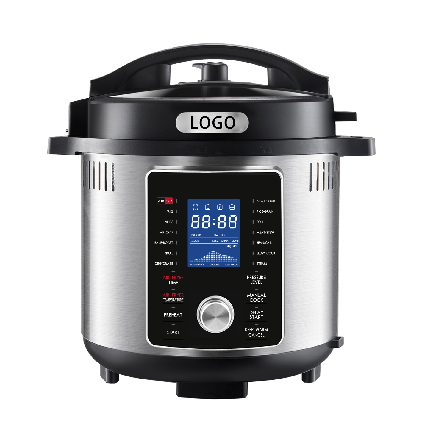 06D One Lid Design Factory Multi Kitchen 6L Pressure Cooker Air Fryer Combo