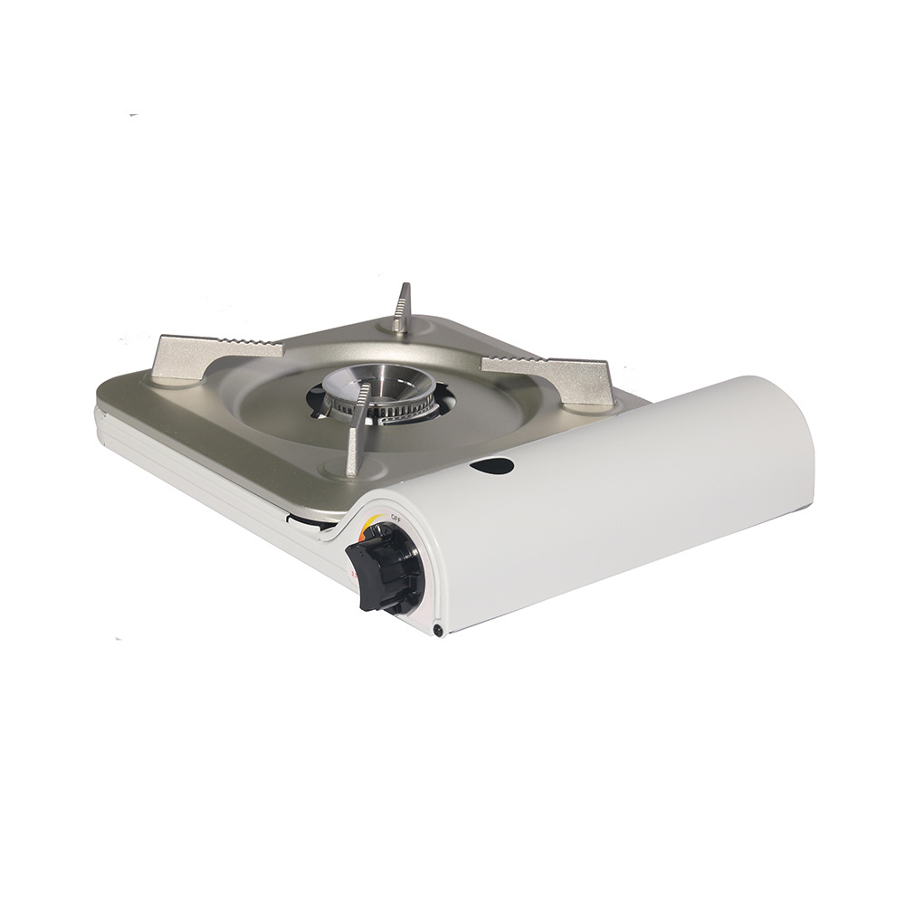 New easy carry light weight outdoor bbq white single ultrathin portable gas stove