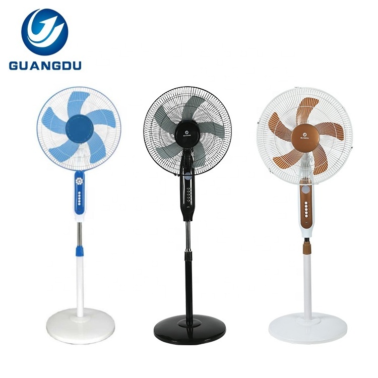 Wholesale Price Outdoor Black Blue Golden Oscillating Aluminum Three Wind Speed 20w Portable Solar Floor Fan