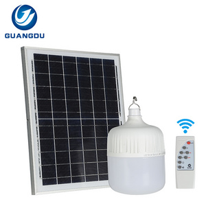 Outdoor Hanging Night Market Portable Remote Control Smd Abs 150w 200w 300w Solar Bulb Led Emergency Light