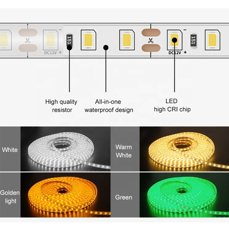 High Power Lawn Smart Outdoor Waterproof Ip65 Smd 15m 20m 25m 30m 40m 50m 100m Solar Led Strip Lights