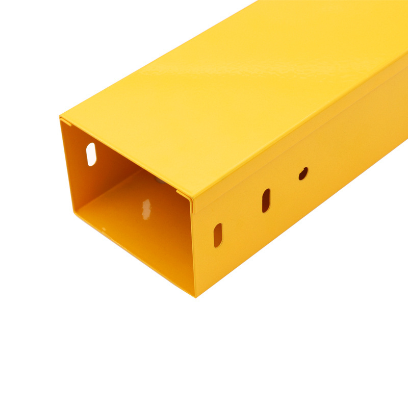 Manufacturer customizable yellow Metal 50mm-900mm channel type cable tray