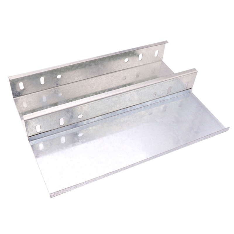 Hot selling custom 100*50mm channel metal slotted type channel cable tray with cover