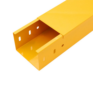 Manufacturer customizable yellow Metal 50mm-900mm channel type cable tray