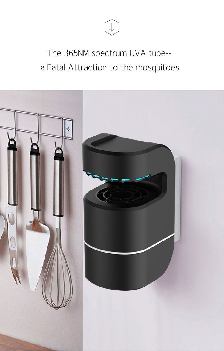 E-trap Plug-in Insect Trap Indoor Safe Eco-Friendly and Healthy Plug in Physical Trapping Insect DC Mosquito Fan Trap