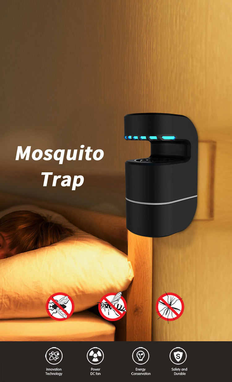 E-trap Plug-in Insect Trap Indoor Safe Eco-Friendly and Healthy Plug in Physical Trapping Insect DC Mosquito Fan Trap