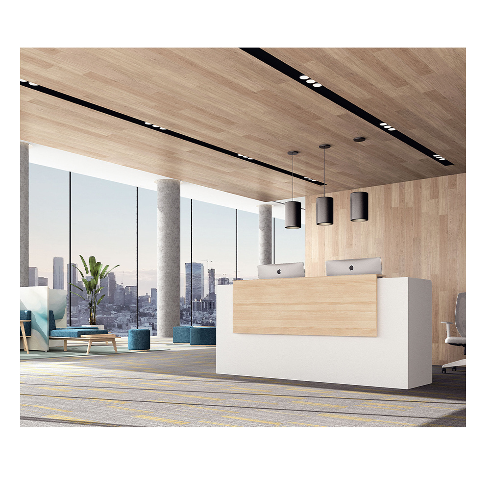 Custom company reception desk front desk design financial reception desk government reception wooden