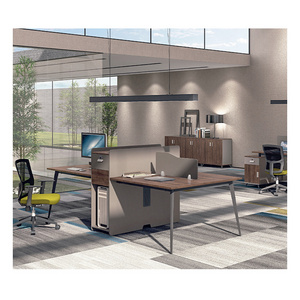 Customizable factory price 4 Person Modular Cubical Cubicles Modern Staff Desk Furniture Office Workstations