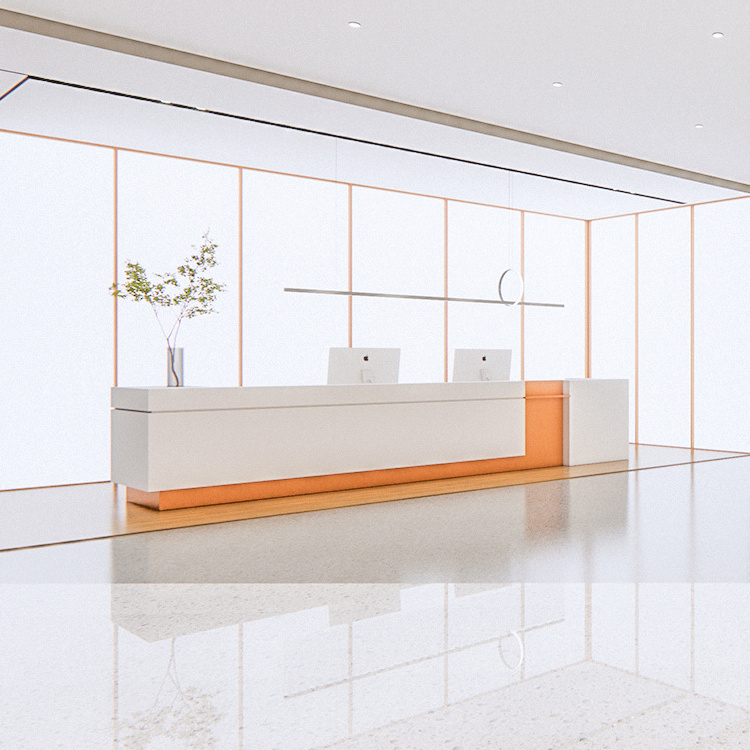 Hospitals, financial centers, company reception desks office muebles wooden reception desk office reception desk