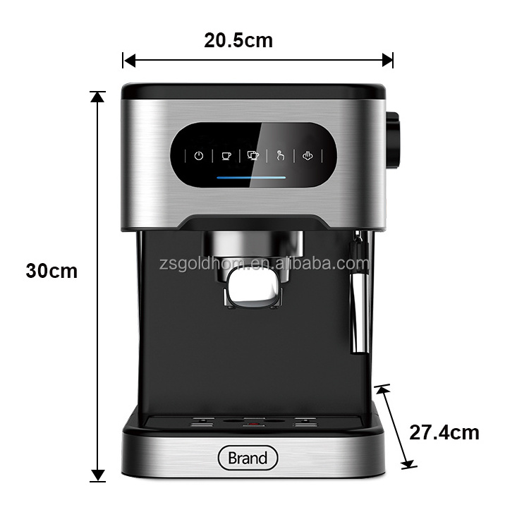 Espresso Machine 20 Bar, Stainless Steel Espresso Maker With Steam Milk Frother, Coffee Machine Cappuccino Espresso Machine