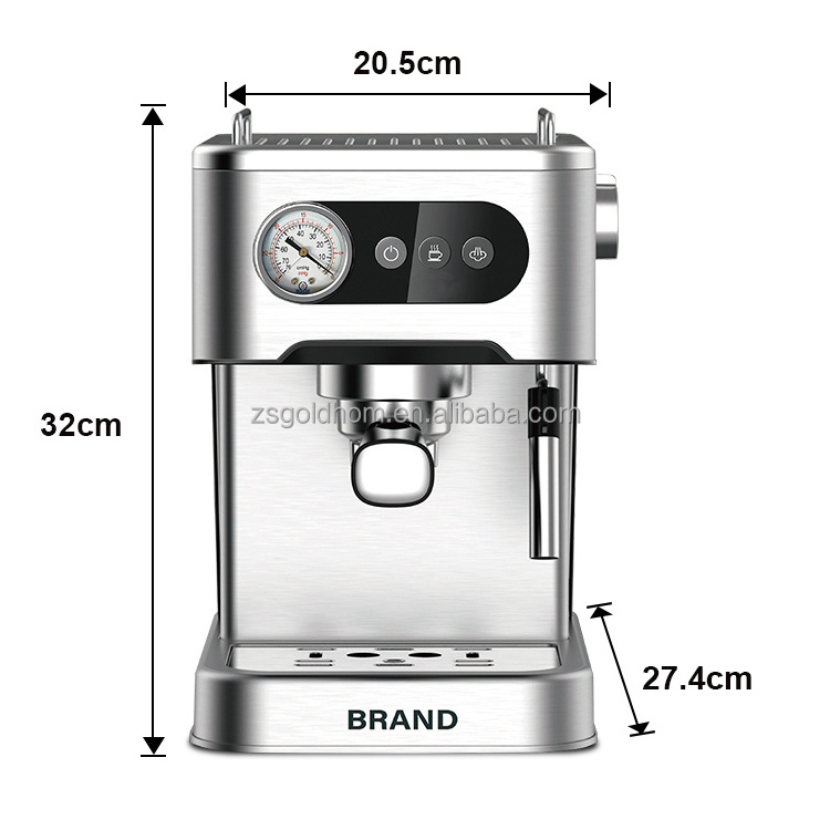 Best 5 in 1 ground coffee capsule POD milk frother hot water coffee maker Espresso Machine for home