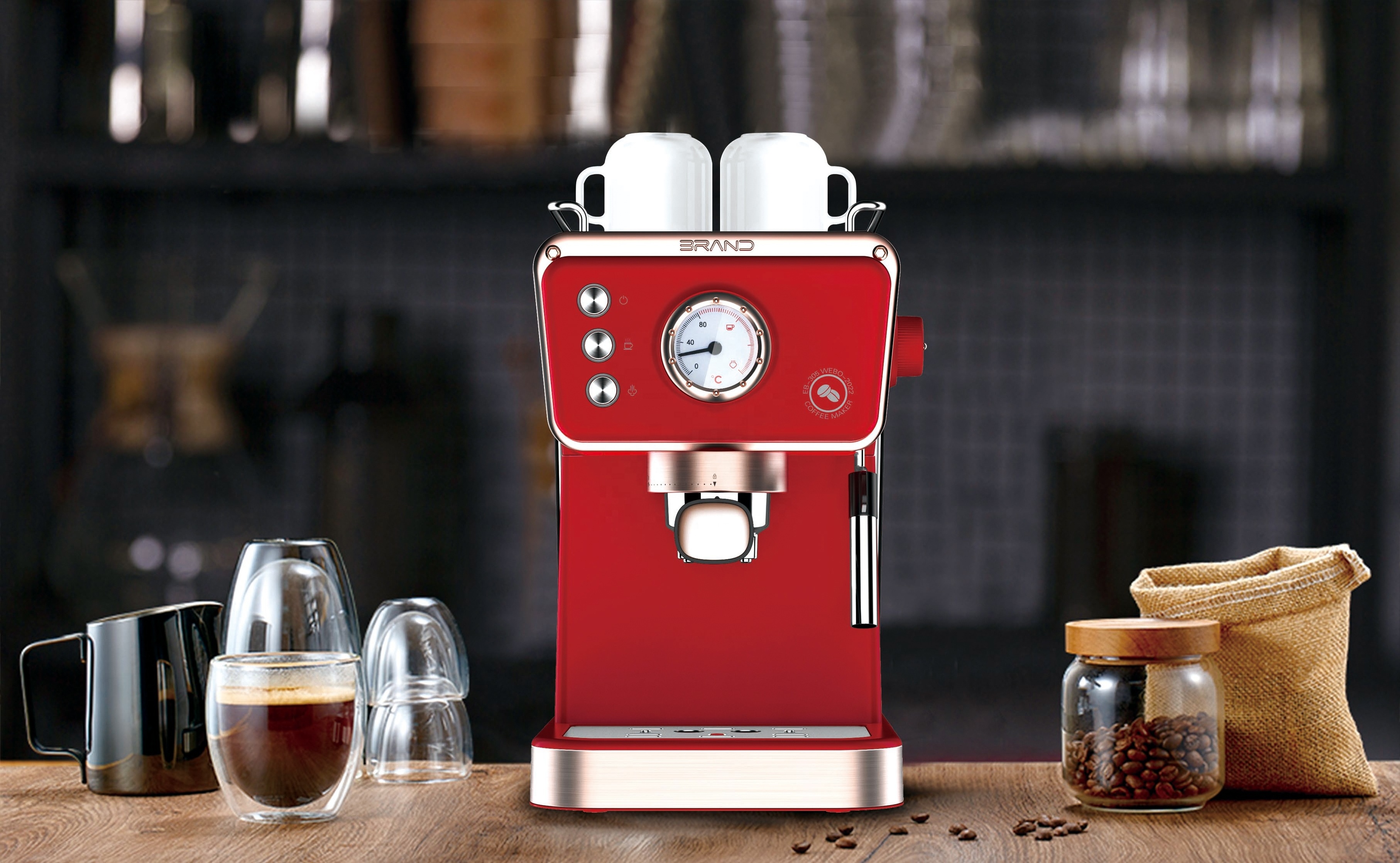 Multi-color Coffee Brewing Machine for Home Use Espresso Smart Automatic Coffee Maker