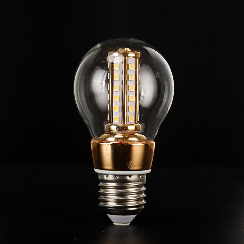 Hot sale A60 LED E27 LED Filament Light E27 3W 24Vac/dc G45 LED Bulb Glass housing with 4 LED Light bars LED Filament Bulb