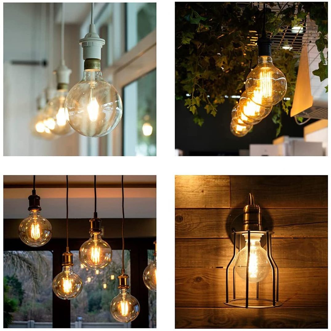 Indoor LED Lighting A60 Globe 360 Degree E27 Dimmable 4000K LED Filament Light Bulb