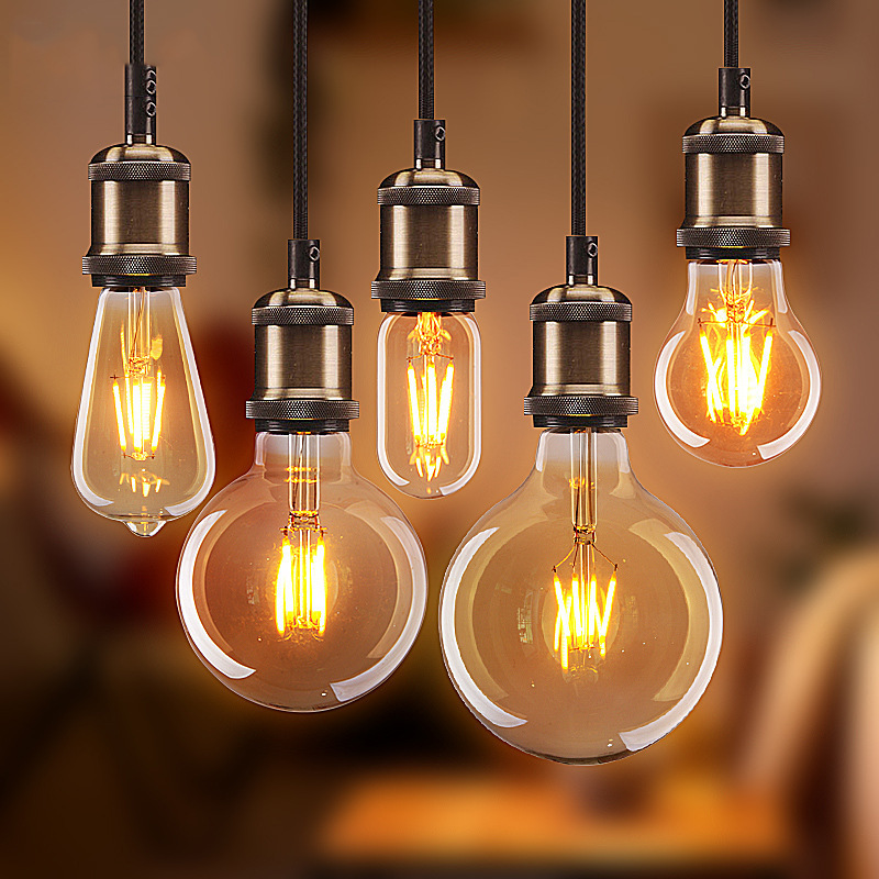 hot sale Edison screw E14 E27 vintage light bulb LED Bulb lamp pendent light replacement Filament light bulb