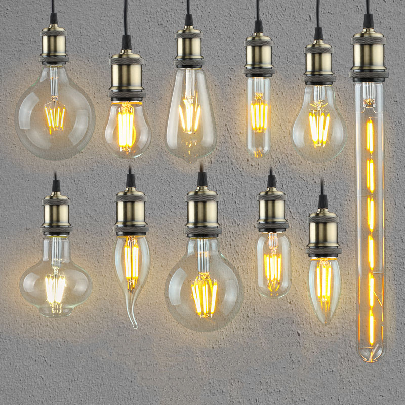 hot sale Edison screw E14 E27 vintage light bulb LED Bulb lamp pendent light replacement Filament light bulb