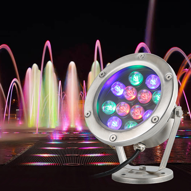 Underwater LED Light RGB Water Fountain Underwater Light led 24V 3W 6W 9W 12W 15W 18W 24W 36W IP68 Fountain Underwater Lamp 12V