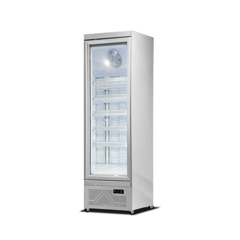 commercial supermarket refrigeration equipment transparent glass door chiller vertical display freezers