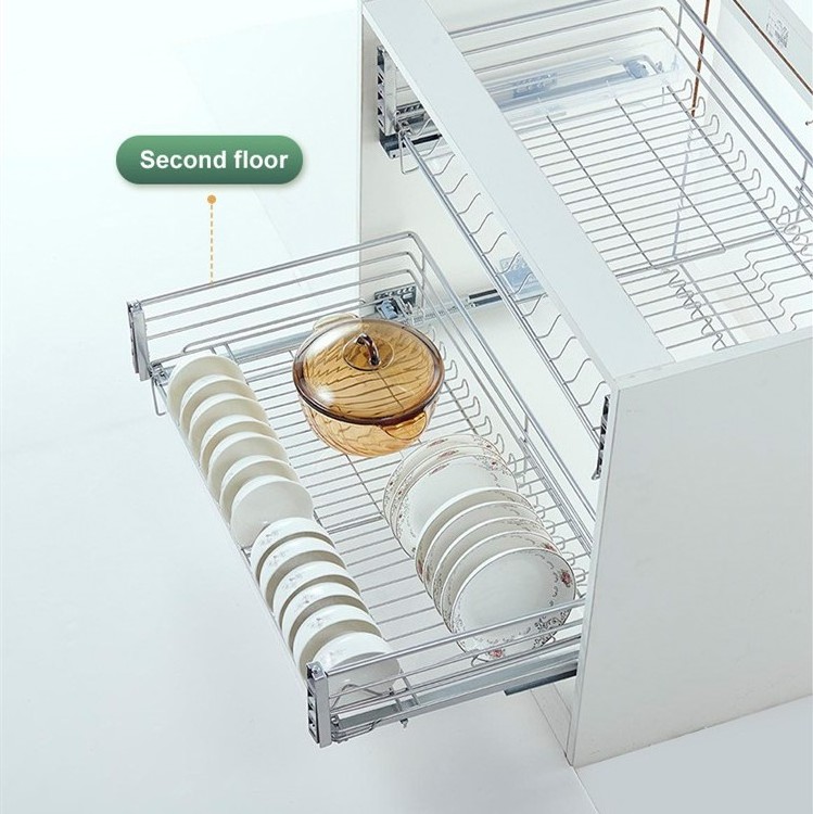 Cabinet Pull Out Basket Organizer Drawer 2 Tier Pull Out Drawer Wire Basket Stainless Steel Cabinet Pull Out Basket