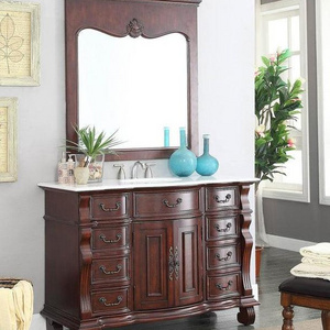 Hot Selling Classical Bathroom Vanity Cabinets Solid Wood Mdf Bathroom Vanity With Waterproof Cabinet