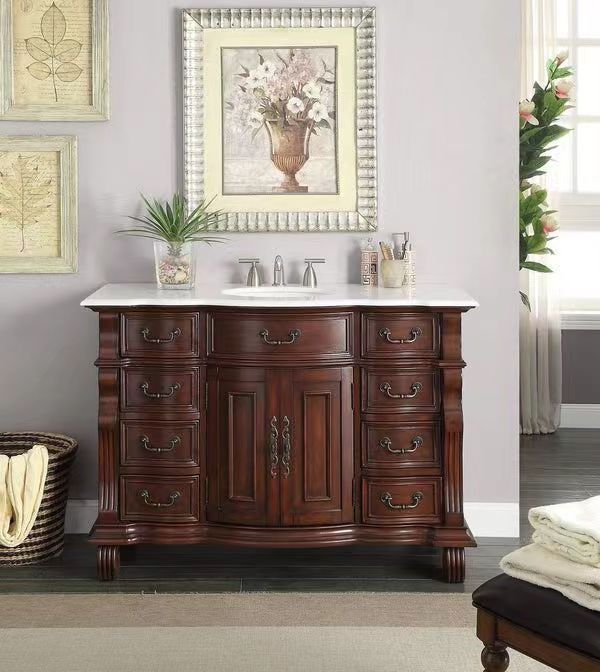 Factory Price Vanity Smart Design High Quality Vanities Solid Wood Bedroom Dresser Cabinet