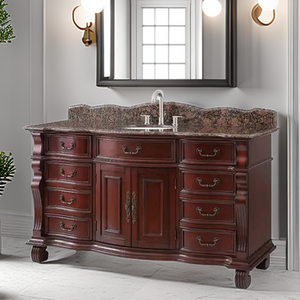 American Luxury Vintage Vanity Luxury Bathroom Cabinet Dressing Table Marble Top Bathroom Cabinet Dressing Table